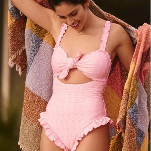 Frankies Bikinis Lucia Cutout Eyelet One-Piece Swimsuit